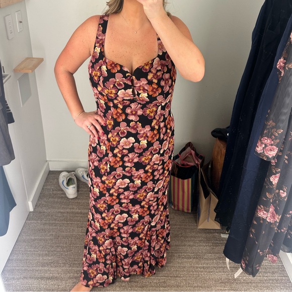 Reformation Pink and Purple Floral Midi Dress - Picture 4 of 6